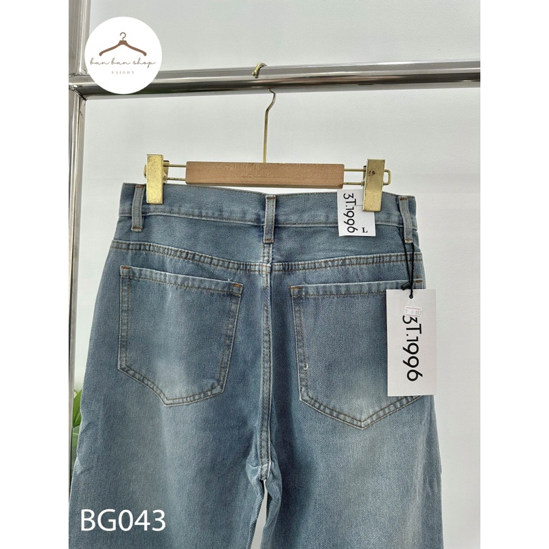 Quần bagyy jeans in chữ chữ cộng unisex cho nam và nữ kèm ảnh thật