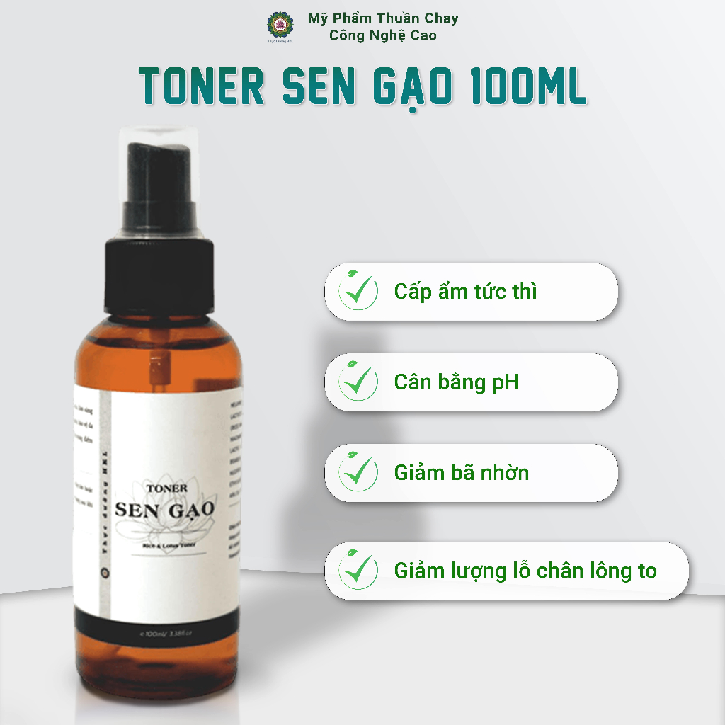 Toner Sen Gạo Thực Dưỡng HKL 100ml