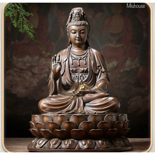 Tượng phật quan âm bồ tát bằng đồng 23/29cm
