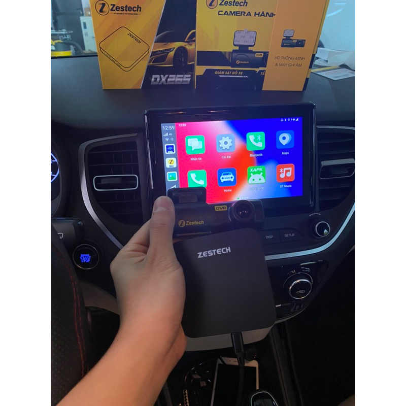 Android Box Zestech DX265 Bản 2023, Tặng Camera Hành Trình Ghi Hình 24/24....