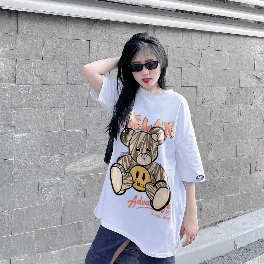 Áo Thun lạnh Nam Nữ TN73 Unisex Form rộng tay lỡ HALEY street wear Basic cao cấp chất cotton 100% -  phông siêu mát