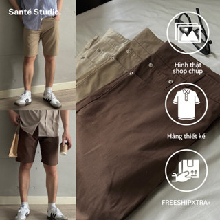 Quần short nam basic - vải kaki cạp thường form ôm - BASIC SHORT by SANTÉ STUDIO