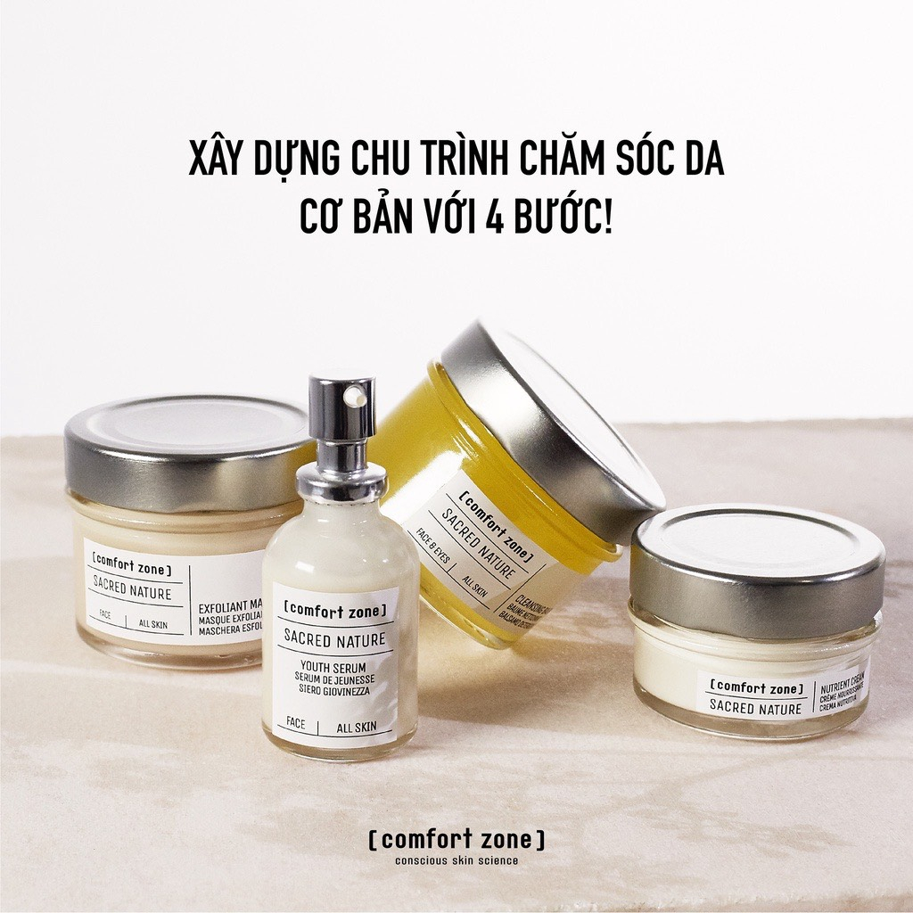 Kem dưỡng ẩm lỏng nhẹ chống oxy hóa trẻ hóa da SACRED NATURE HYDRA CREAM  Comfort Zone 50ml