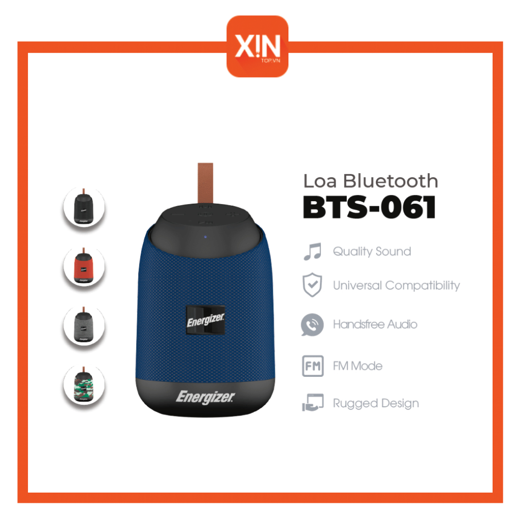 Loa Bluetooth di động Energizer BTS 061 - Hàng Chính Hãng, Bảo Hành 2 Năm 1 Đổi 1