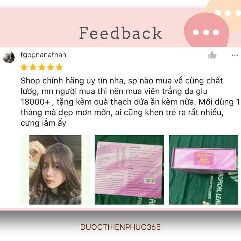 GLUTATHIONE 18000mg Viên Uống Trắng Da Cấp Tốc Giảm Nám Mờ Thâm Nhăn Căng Bóng Tăng Sinh Lý Nữ