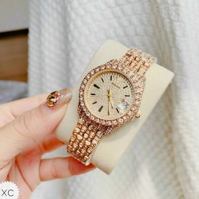 Đồng Hồ thời Trang nữ Rolexxx full Đá sang trọng TINH TÊA SIÊU ĐẸP BẢO HÀNH 12 THÁNG