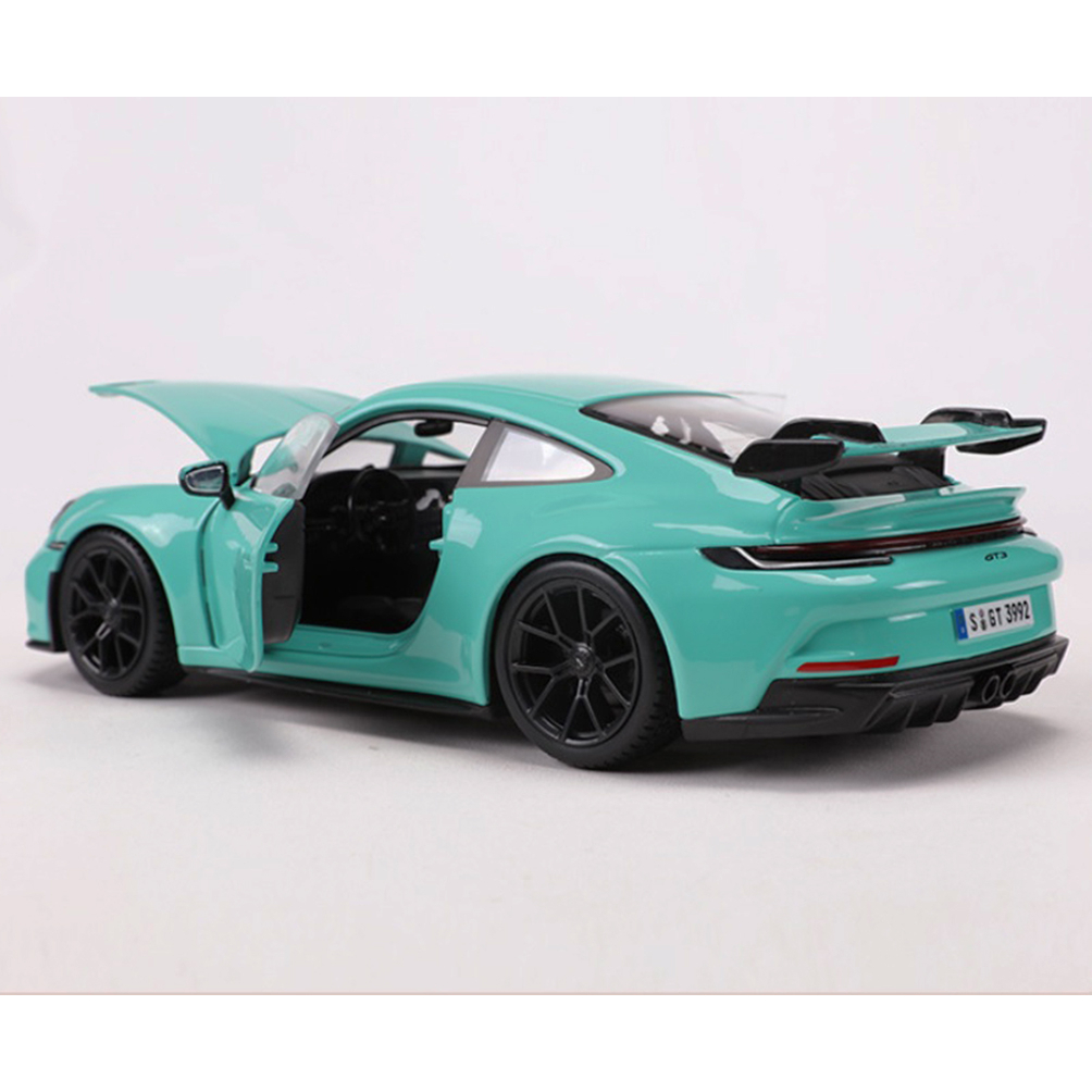 Xe mô hình sắt Porsche 911 GT3 TẶNG KÈM BIỂN SỐ tỉ lệ 1:24 hãng Burago 2 màu