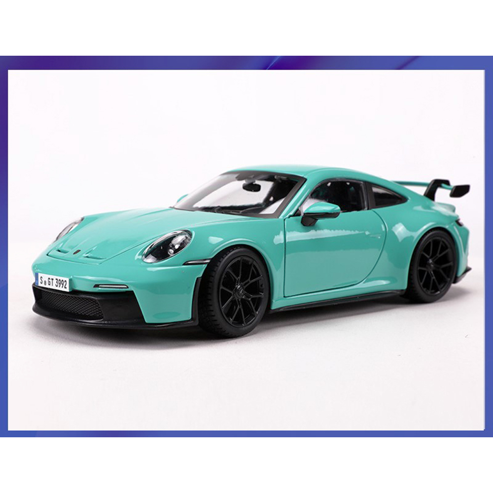 Xe mô hình sắt Porsche 911 GT3 TẶNG KÈM BIỂN SỐ tỉ lệ 1:24 hãng Burago 2 màu