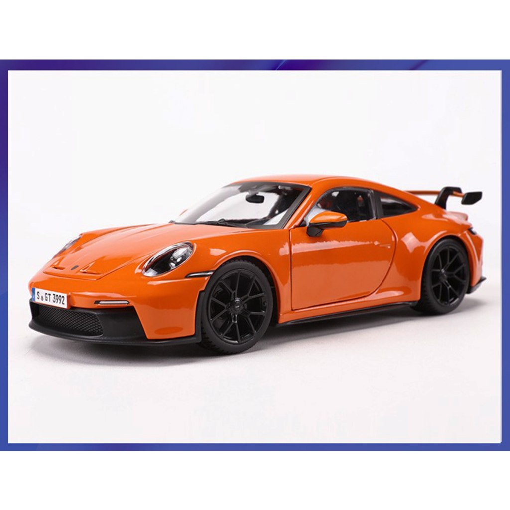 Xe mô hình sắt Porsche 911 GT3 TẶNG KÈM BIỂN SỐ tỉ lệ 1:24 hãng Burago 2 màu
