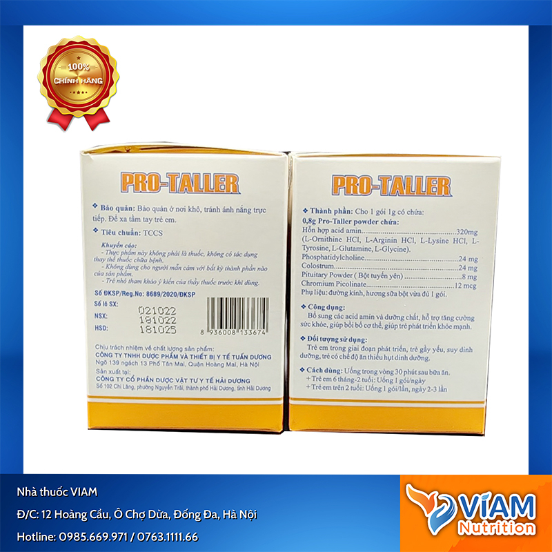 Pro - Taller hỗ trợ kích thích tuyến yên phát triển ở trẻ em