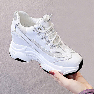 ORDER - Giày Sneaker trắng 9cm đế đen 1290
