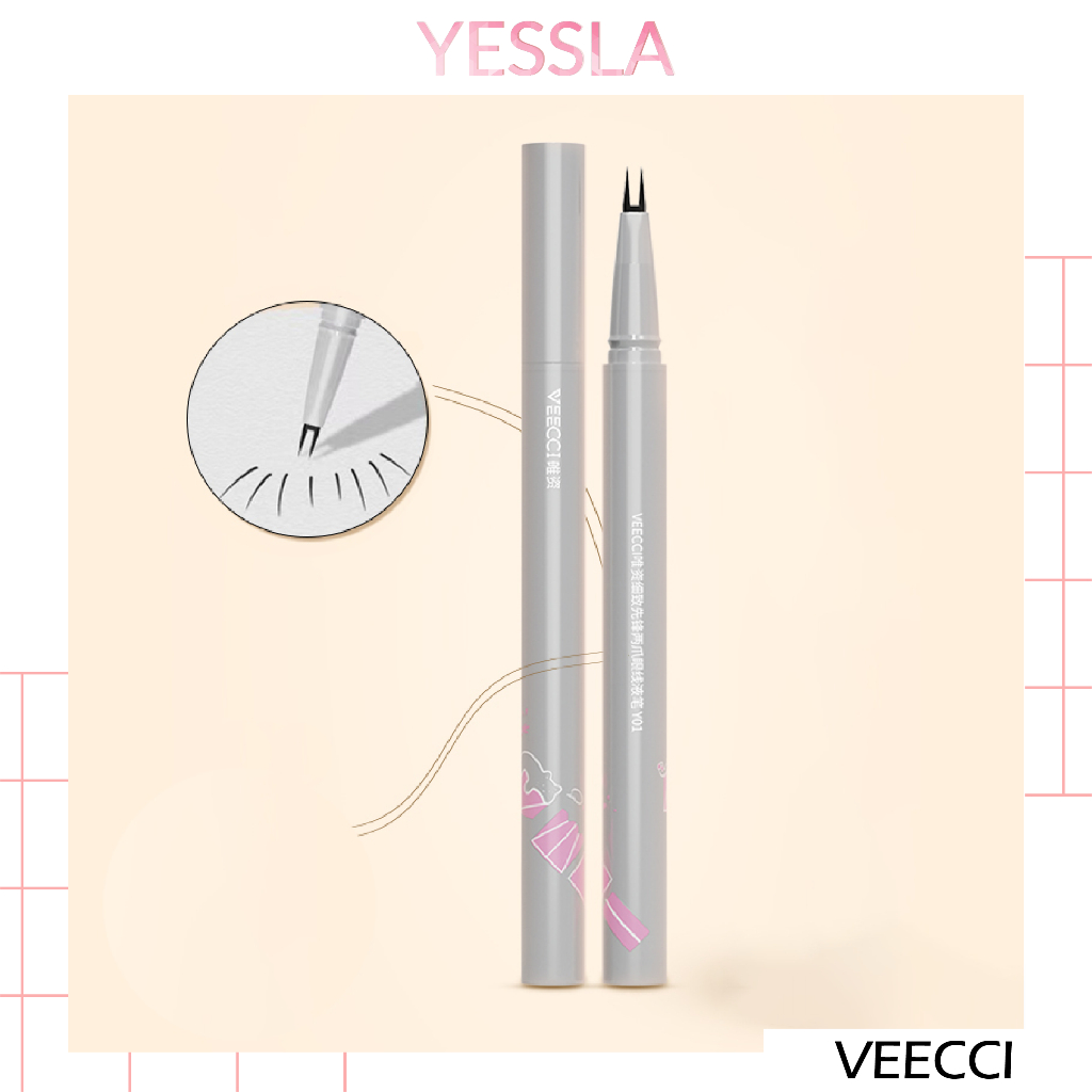 Veecci - Bút phẩy mi kẻ mắt 2 đầu linh hoạt tinh tế tự nhiên