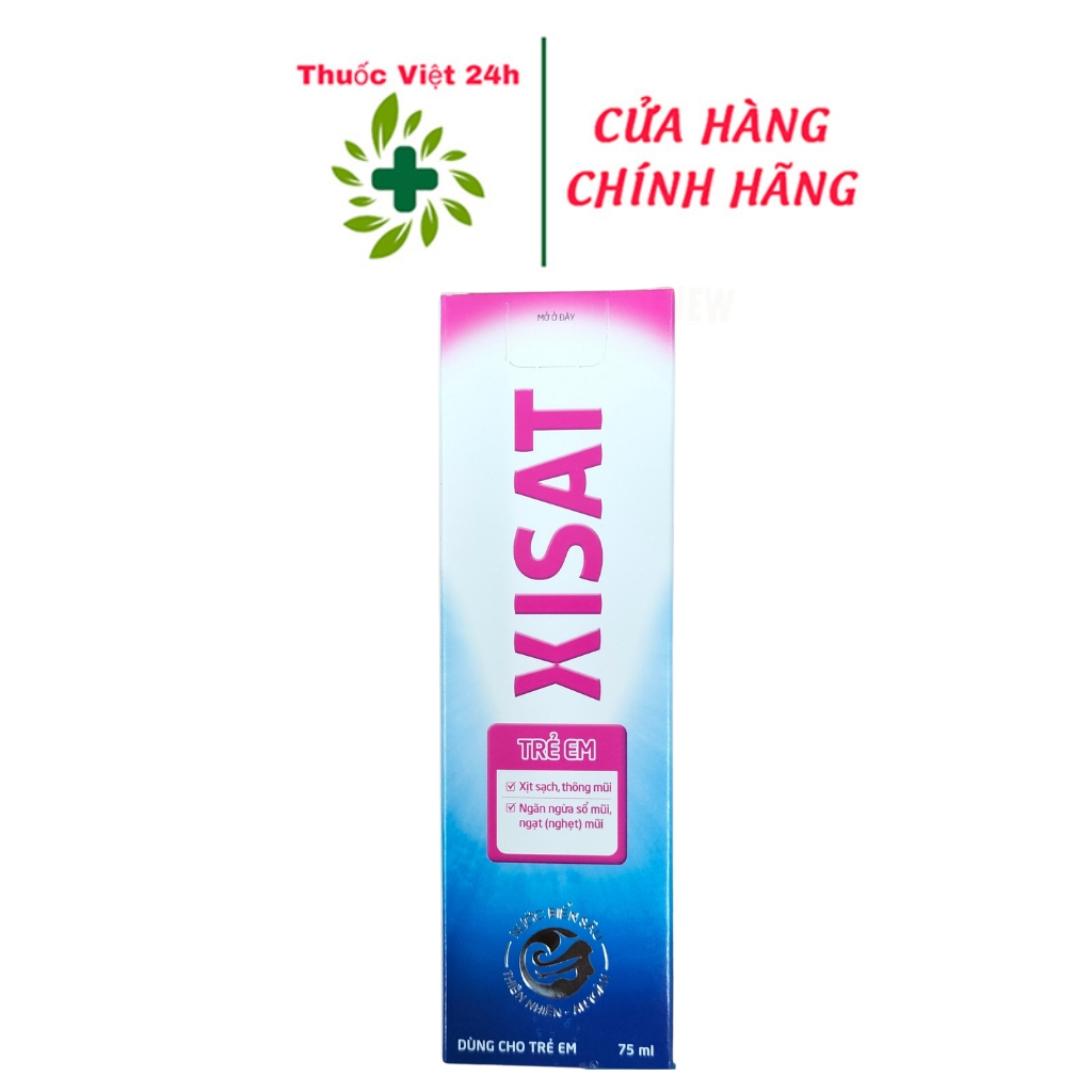 Xịt Mũi Xisat Xanh / Hồng - Giúp Kháng Khuẩn, Giảm Nghẹt Mũi Dành cho người lớn & trẻ em - Chai 75ml - ThucoViet24h