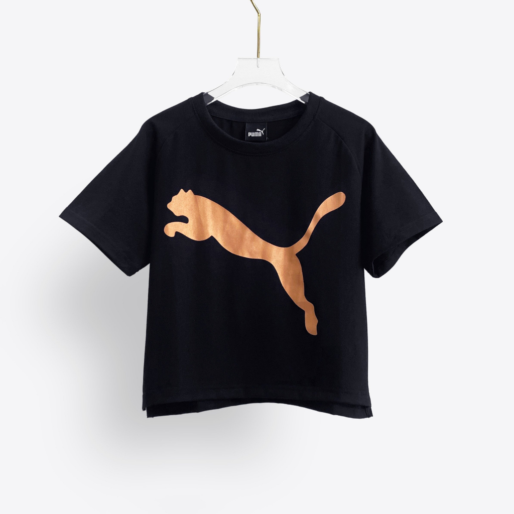 Áo Thun Pu.ma Croptop Chất Vải Mềm Mịn, Thoáng Mát, Thấm Hút Mồi Hôi, Có Kèm Hình Thật, Hàng VNXK. T1061