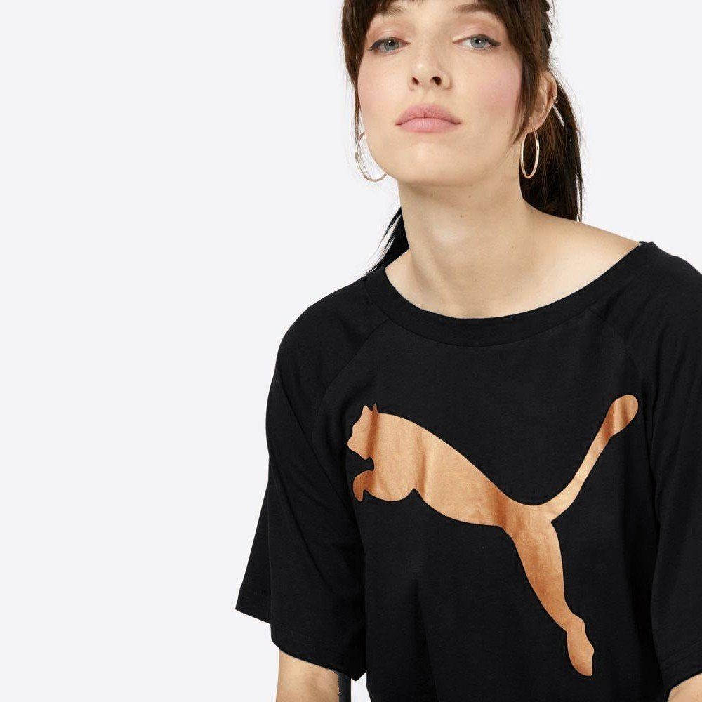 Áo Thun Pu.ma Croptop Chất Vải Mềm Mịn, Thoáng Mát, Thấm Hút Mồi Hôi, Có Kèm Hình Thật, Hàng VNXK. T1061