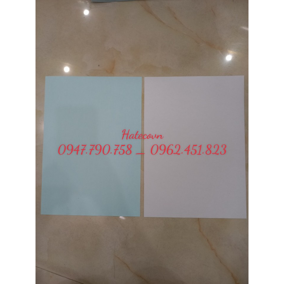 Giấy Decan/ Đề can A4 đế xanh nhám - Decal nhám Thái