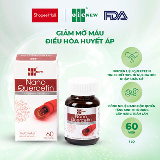 OICNew Nano Quercetin hỗ trợ điều hòa huyết áp và mỡ máu, Hộp 60 viên
