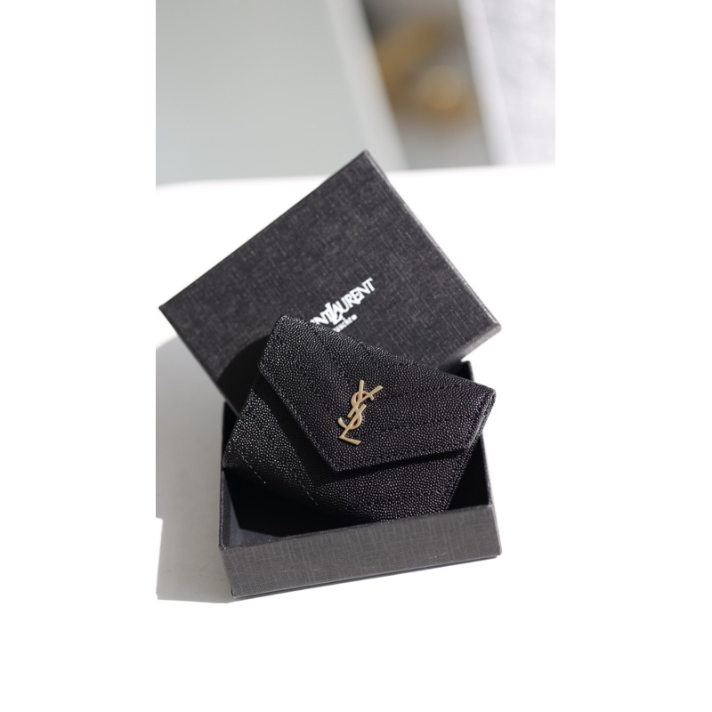 Ví Yêu sinh tố wallet mini hàng fullbox đen tag bạc & vàng W766