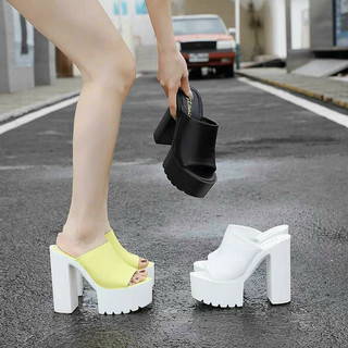 Dép cao gót đế đúc cao cấp siêu nhẹ quai da êm đế cao 14cm