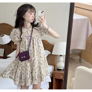 [Vui lòng nhắn tin shop trước khi đặt đơn] ĐẦM SUÔNG CỔ SEN SIÊU XINH 5095