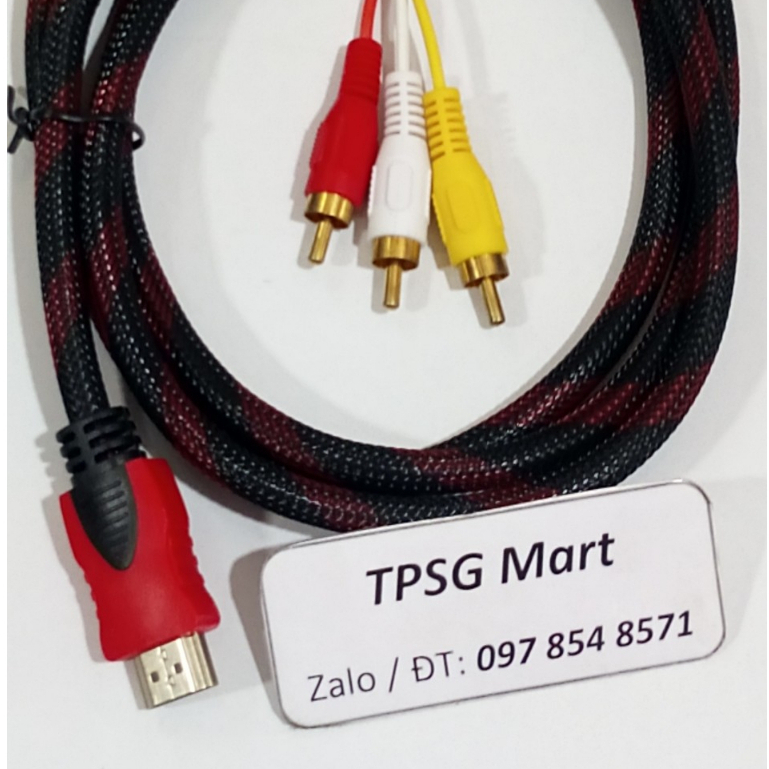 Đầu HDMI ra  3 AV  / Cáp HDMI ra 3 AV : 1.5m