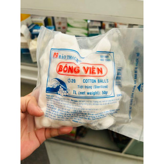 Bông gòn viên bảo thạch tiệt trùng gói 50g