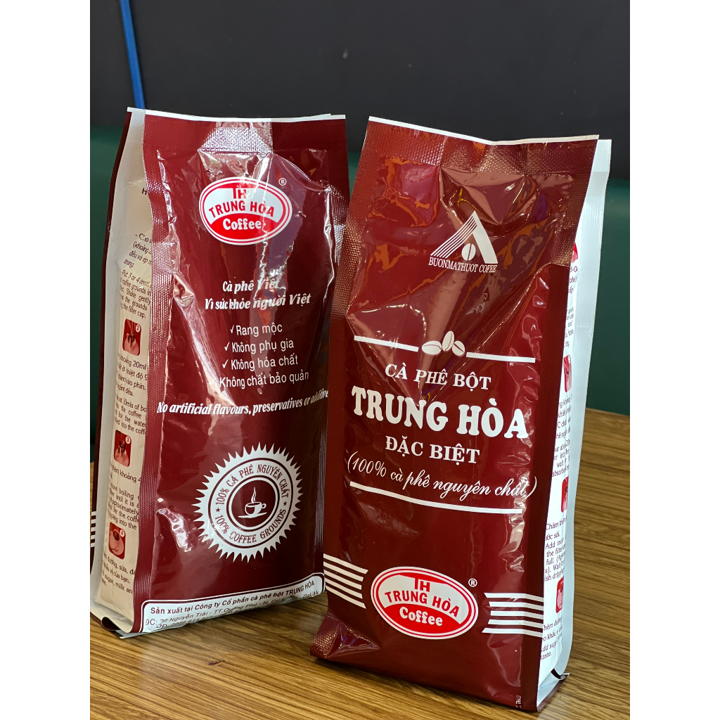 Cà phê nguyên chất bao đỏ 500g - Cà phê bột Trung Hoà Coffee