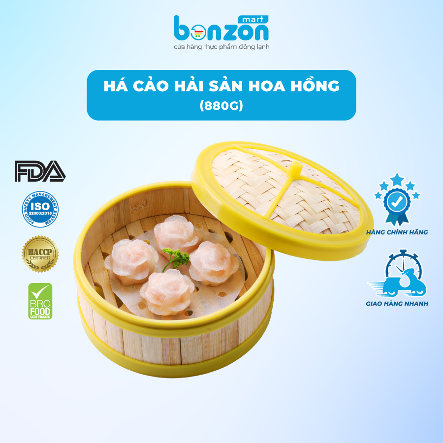 Bonzon - Há cảo hải sản hoa hồng 880g