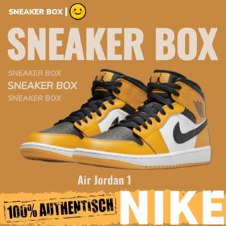 Giày chạy bộ Nike Air Jordan 1 Mid axi/Trắng/Đen chính hãng 100%