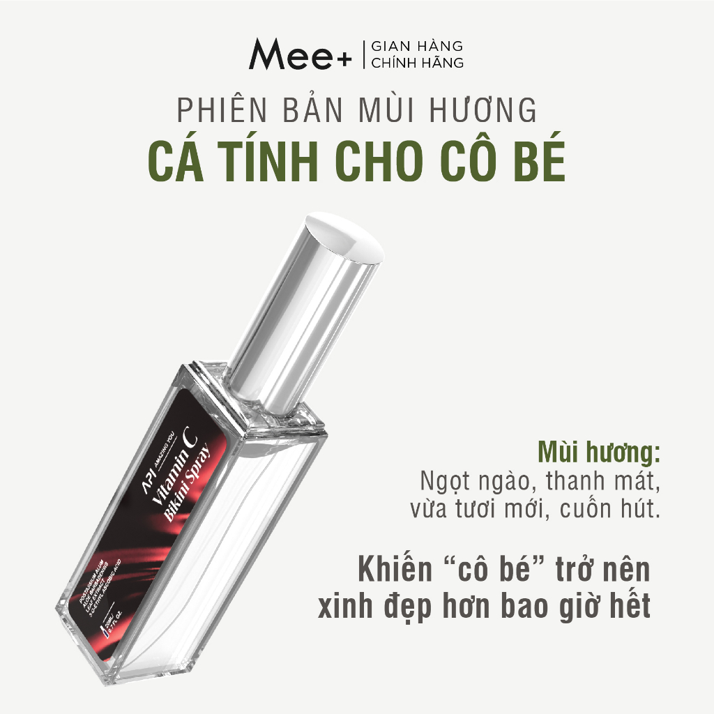 Xịt thơm Vùng Kín Xịt bikini 20ml giảm thâm vùng kín, khử mùi hiệu quả, khô thoáng ngăn tiết mồ hôi