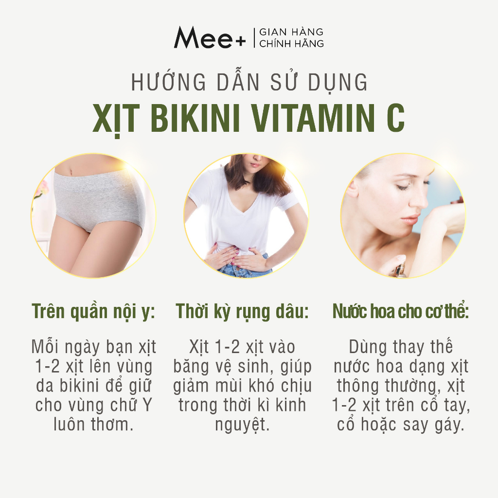 Xịt thơm Vùng Kín Xịt bikini 20ml giảm thâm vùng kín, khử mùi hiệu quả, khô thoáng ngăn tiết mồ hôi