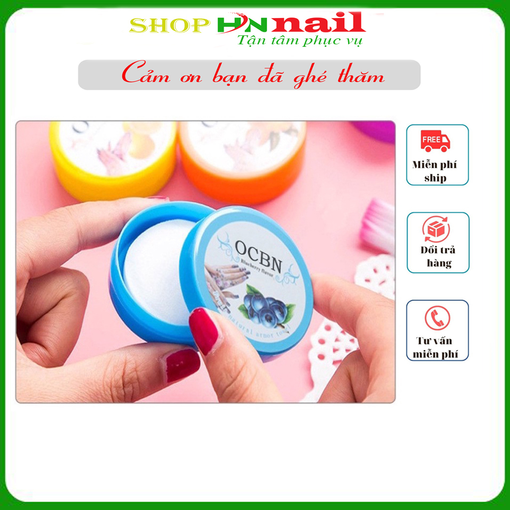 Hộp bông loại bỏ lớp sơn móng hương trái cây tiện dụng nail shop sỉ hnnail