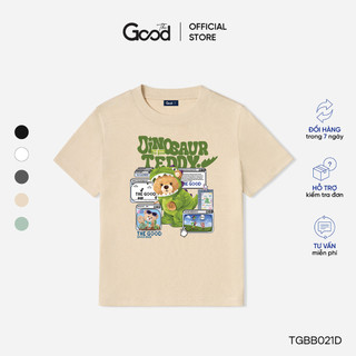 Áo Thun Nữ THE GOOD "Dinosaur Teddy" Chất Cotton Co Giãn, Áo Baby Tee Form Ôm Nữ Cổ Tròn Tay Ngắn In Hình