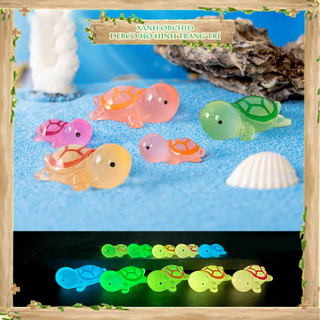 Mô Hình Tiểu Cảnh "Bộ Rùa Biển Mini" Trang Trí Sen Đá, Sân Vườn/ Chậu Cây, DYI, Terrarium