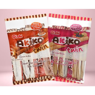 Bánh snack que Akiko Twins gói 140gr vị tiramisu và mixed berries