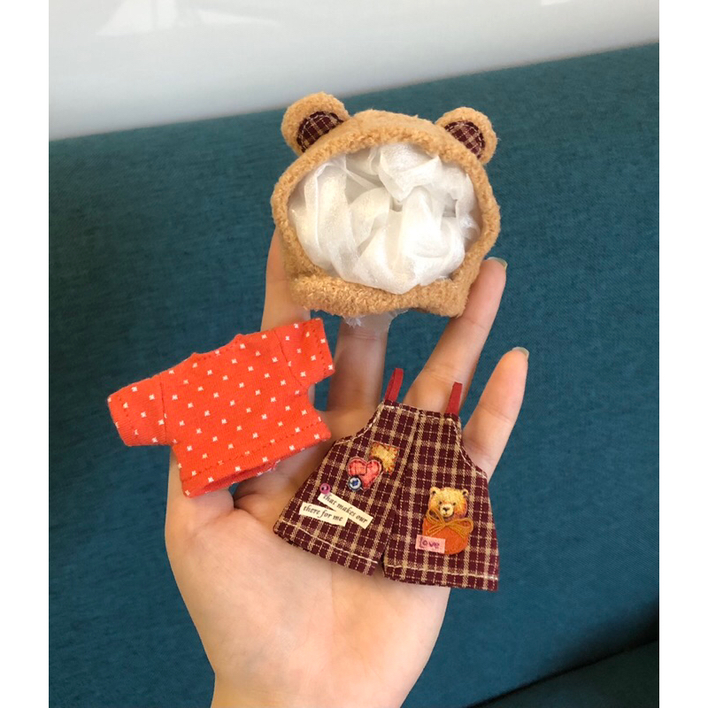 Set yếm gấu cute cho búp bê ob11,nendoll, ymy, ddf, gsc...