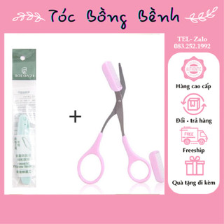 Combo dao cạo lông mày, kéo tỉa lông mày Minton