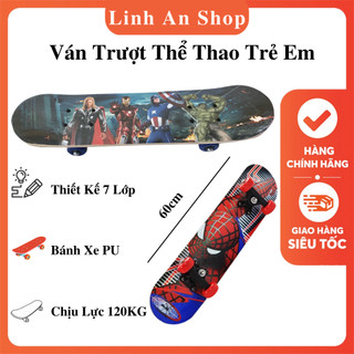 Ván trượt hình người nhện trẻ em 60cm - ván trượt thể thao hình biệt đội siêu anh hùng dành cho fan marvel siêu đẹp