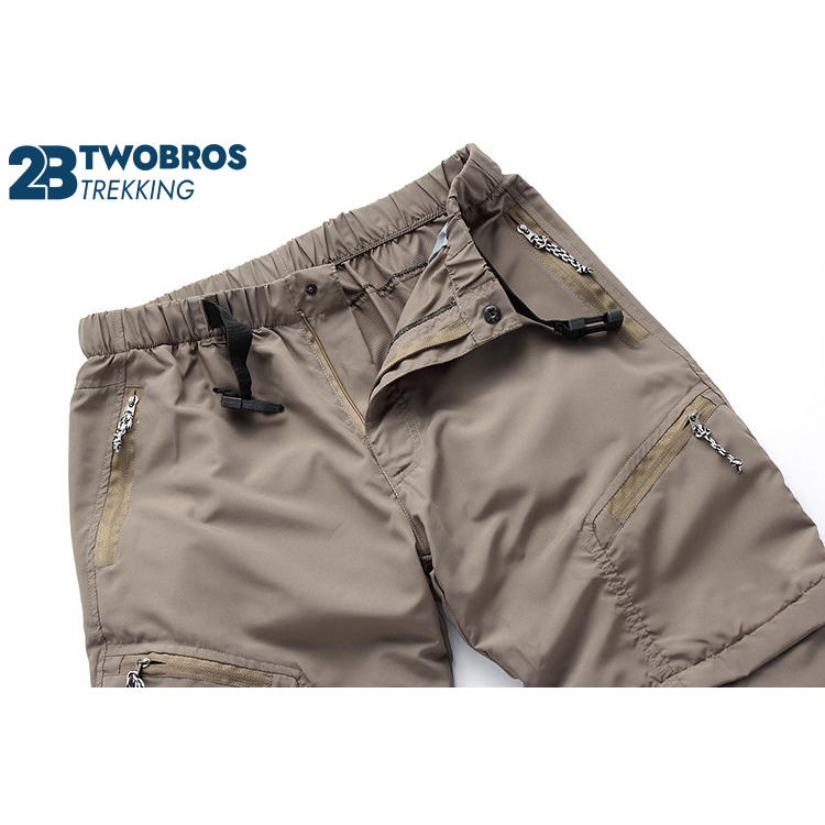 Quần zip tháo ống đùi vải gió mát, thoáng khí, trekking, leo núi, dã ngoại, phượt - chính hãng TWOBROS