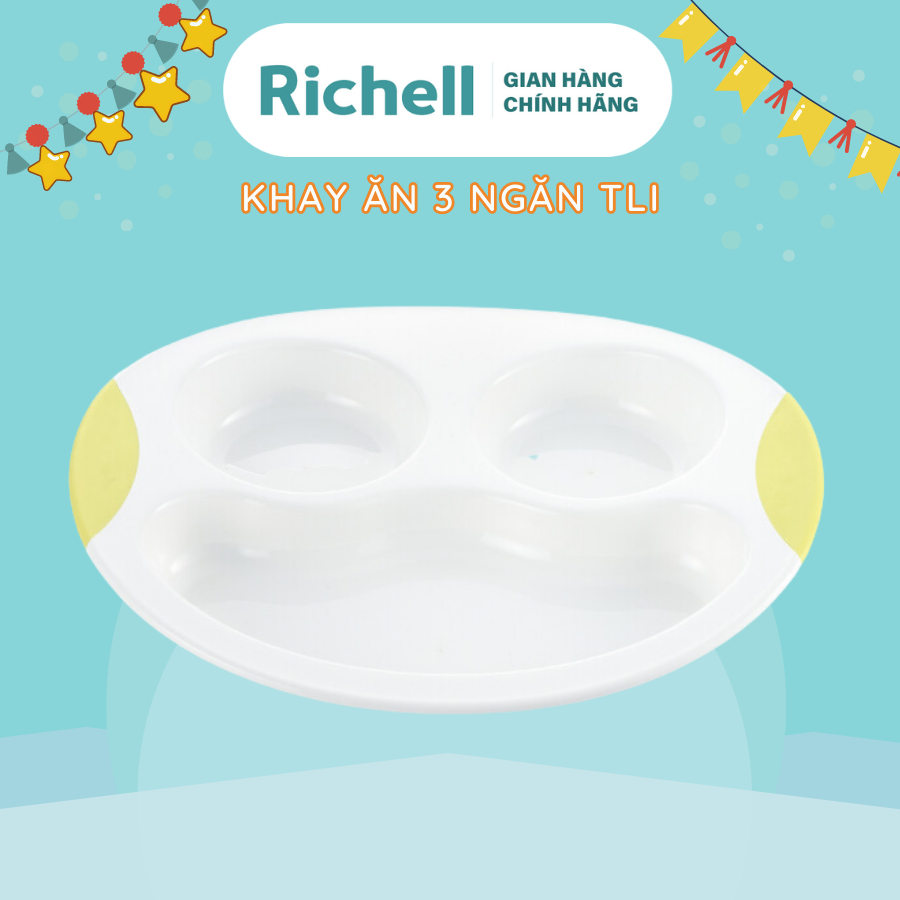 Khay ăn 3 ngăn TLI Richell Nhật Bản - bước 3 | Baby