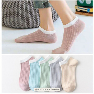 Set 5 đôi tất nữ ngắn cổ gân