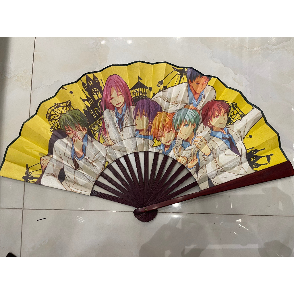 Quạt giấy lụa Boys Love - vải lụa- loại lớn