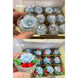 [ Giá sỉ] Cốc Nến Hoa Mini VIỆT XANH