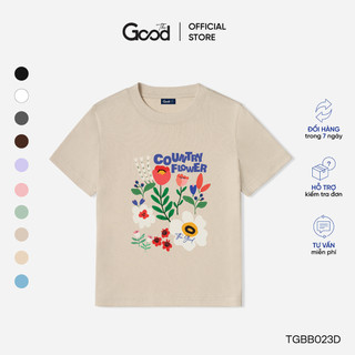 Áo Phông Nữ THE GOOD "Country Flower", Áo Baby Tee Họa Tiết Hoa Form Ôm Cổ Tròn Chất Cotton Co Giãn