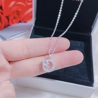 Dây chuyền mặt tròn bạc ta .