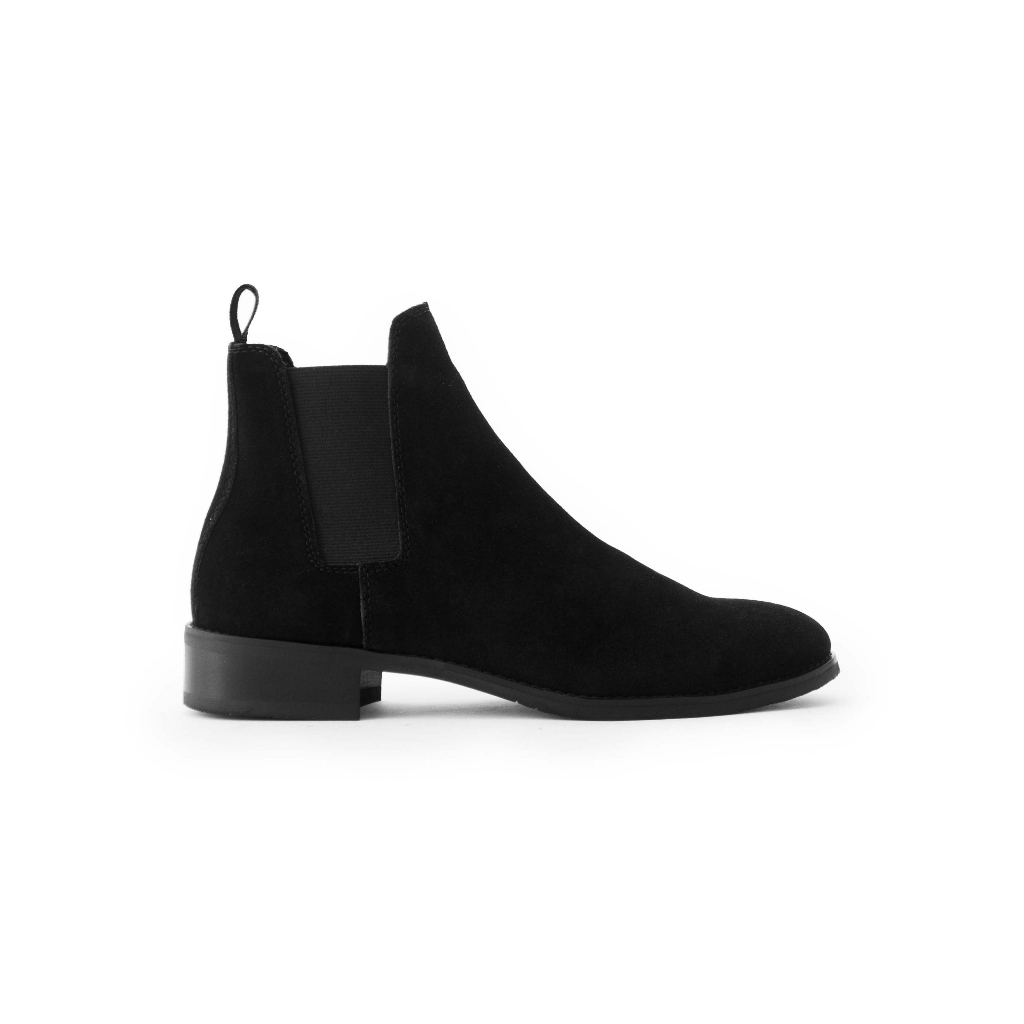 Giày Boot FANGY - The Chelsea Boots Black Suede - Water Proof