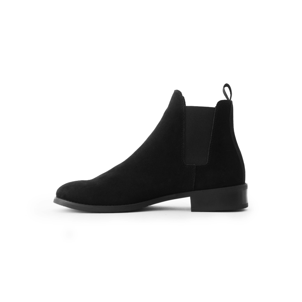 Giày Boot FANGY - The Chelsea Boots Black Suede - Water Proof