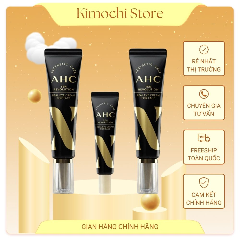 Kem Mắt AHC Time Rewind Real Eye Cream For Face 2023, Kem dưỡng da mắt đánh tan bọng mắt, dưỡng da mềm mịn, xóa  nhăn HQ