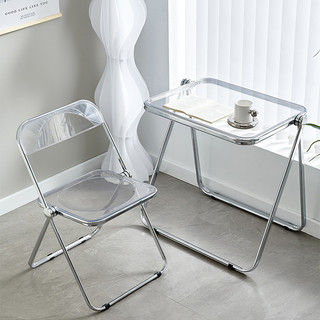 Bộ bàn ghế trong suốt acrylic gấp gọn cao cấp phong cách hàn quốc, bàn ghế làm việc, bàn ghế decor trang trí phòng