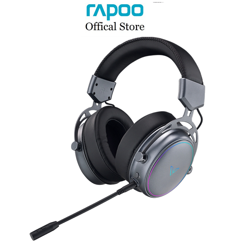 Tai nghe Gaming không dây Rapoo VH800 Dual Mode RGB, đa kết nối (Bluetooth / USB 2.4Hz), pin sạc, micro khử ồn